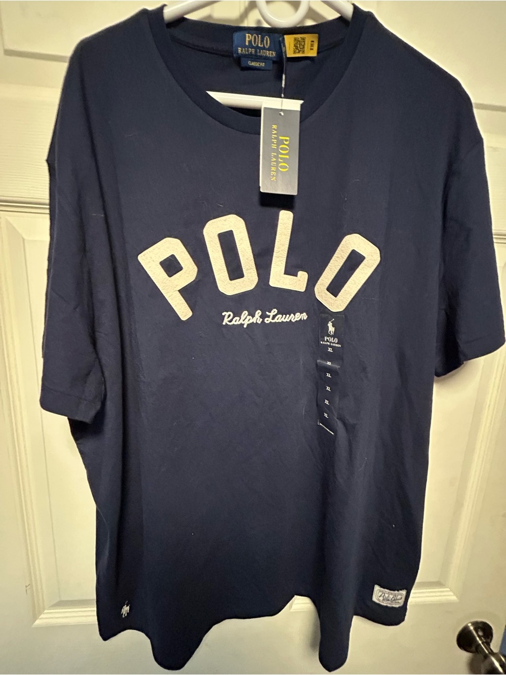 Polo Ralph Lauren Navy Stitched 'POLO' Logo Tee